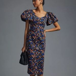 HUNTER BELL Puff-Sleeve Dress